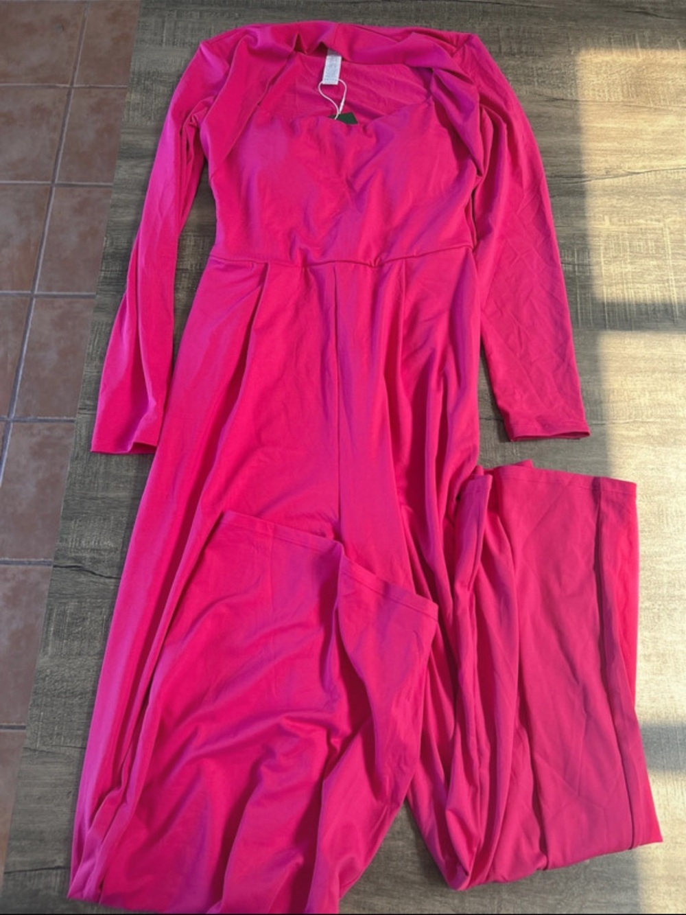 HALARA Bright Fuchsia Long Sleeve Jumpsuit